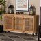 Baxton Studio Fernanda Modern and Contemporary Oak Brown Finished Wood 3-Door Shoe Cabinet 189-11990-ZORO - alternate 1